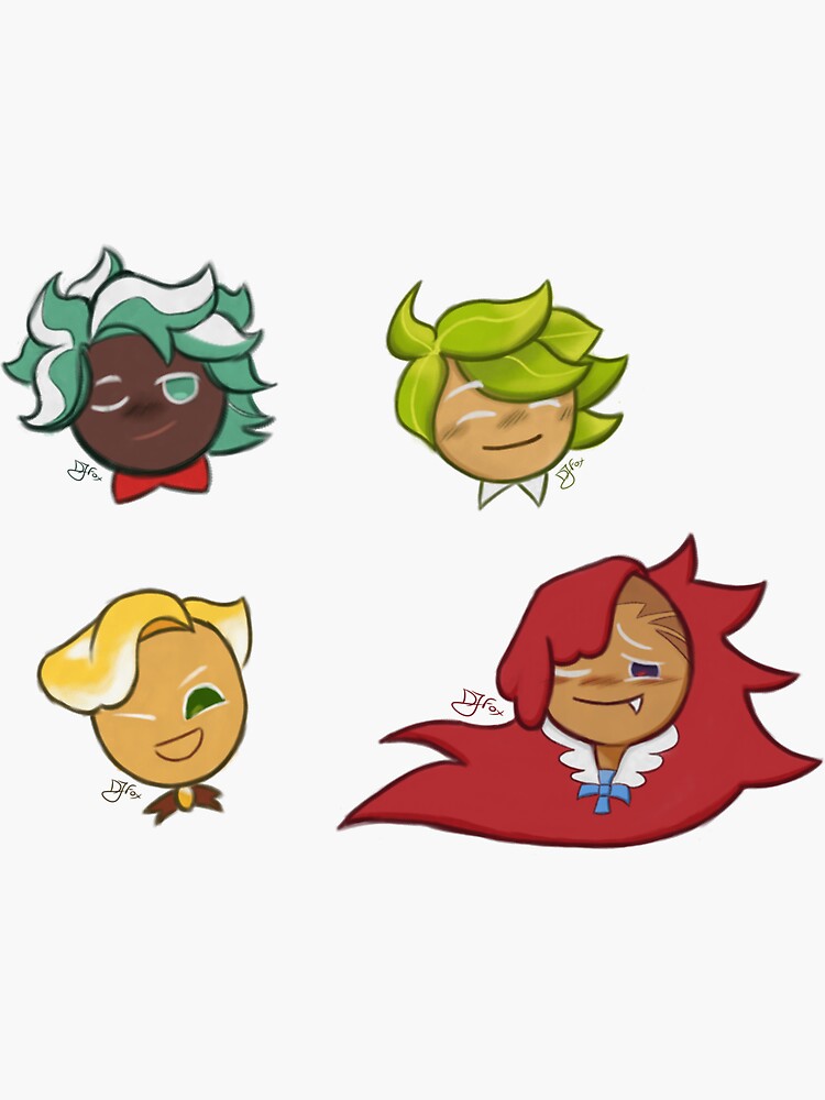 "Cookie run kingdom stickers (Mint, Herb, Sparkling, Vampire)" Sticker