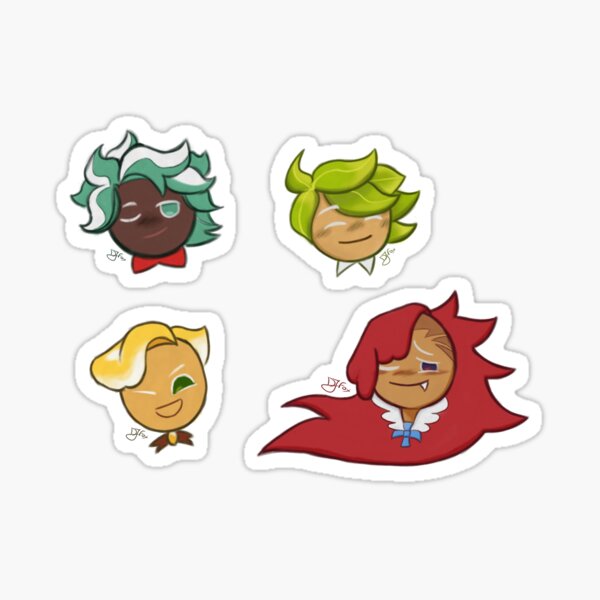"Cookie run kingdom stickers (Mint, Herb, Sparkling, Vampire)" Sticker