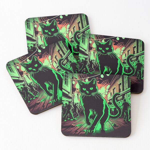 Item preview, Partying Black Cat - Comic Art - Dancing at Nightclub designed and sold by The-Fox-Hole.