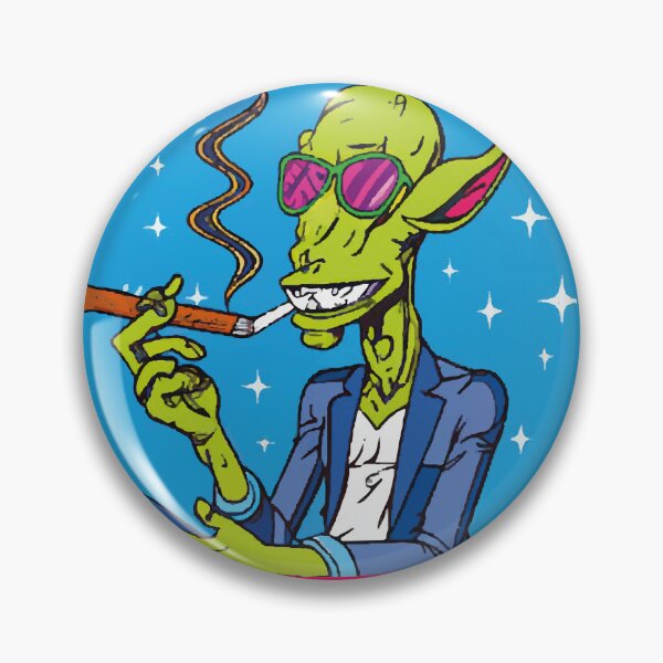Item preview, Green Alien Smoking designed and sold by faizaart.