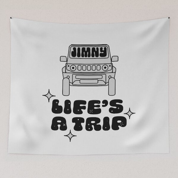 Item preview, Life's a Trip Silky Silver Jimny | Classic Retro Sticker designed and sold by stoicjimny.