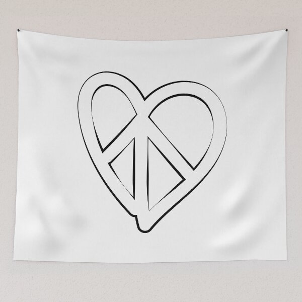 Item preview, Peace&Love Heart Line designed and sold by Sshara.