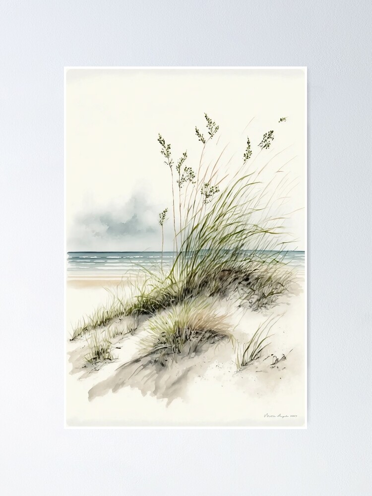 Grass by the Sea Poster - Quadro Spiaggia di Dune