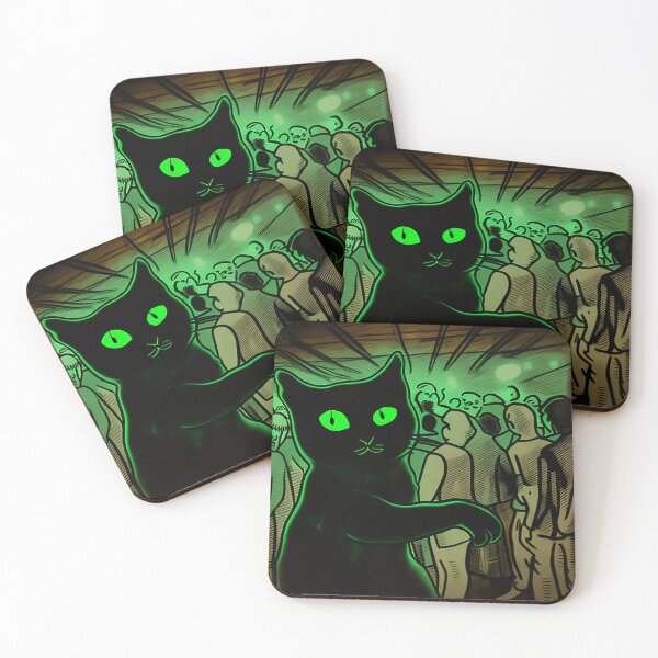 Item preview, Partying Black Cat - Comic Art - Dancing at Nightclub designed and sold by The-Fox-Hole.