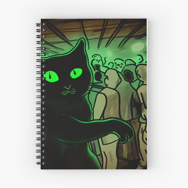 Item preview, Partying Black Cat - Comic Art - Dancing at Nightclub designed and sold by The-Fox-Hole.
