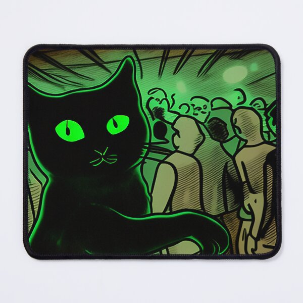 Item preview, Partying Black Cat - Comic Art - Dancing at Nightclub designed and sold by The-Fox-Hole.