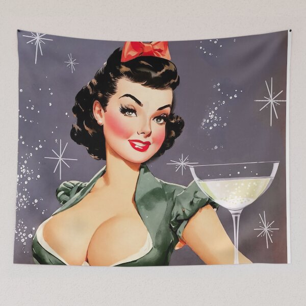 Item preview, Festive New Year Pinup Girl designed and sold by cutestpinups.