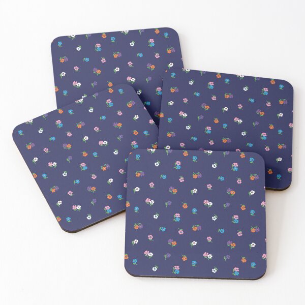 Item preview, NAVY DITSY FLORAL FLOWER VINTAGE RETRO DESIGN designed and sold by blomastudios.