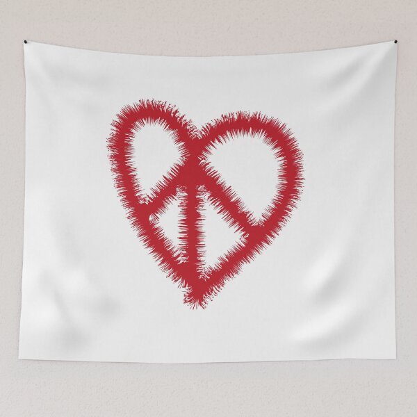 Item preview, Peace&Love Red Heart designed and sold by Sshara.