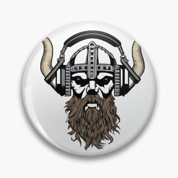 Item preview, viking vintage skull beard with headphone designed and sold by Wonka ⭐⭐⭐⭐⭐.