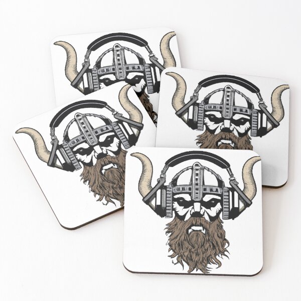 Item preview, viking vintage skull beard with headphone designed and sold by Wonka ⭐⭐⭐⭐⭐.