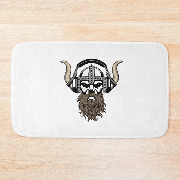 Item preview, viking vintage skull beard with headphone designed and sold by Wonka ⭐⭐⭐⭐⭐.