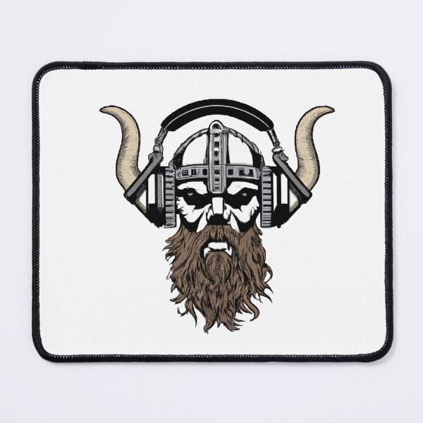 Item preview, viking vintage skull beard with headphone designed and sold by Wonka ⭐⭐⭐⭐⭐.