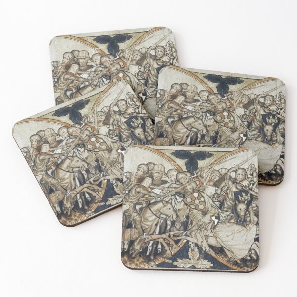 Item preview, Medieval illumination of a battle scene designed and sold by MDMDO.