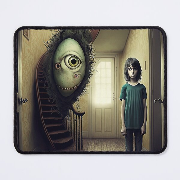 Item preview, Weird bizarre art with a boy and a monster designed and sold by mrlongfield.