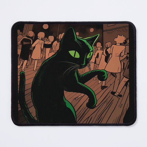 Item preview, Partying Black Cat - Comic Art - Dancing at Nightclub designed and sold by The-Fox-Hole.
