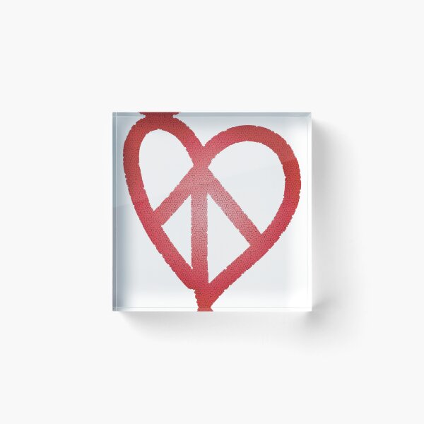 Item preview, Peace&Love Red Heart Mosaico designed and sold by Sshara.