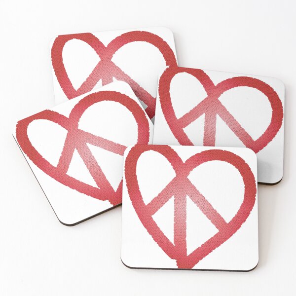 Item preview, Peace&Love Red Heart Mosaico designed and sold by Sshara.