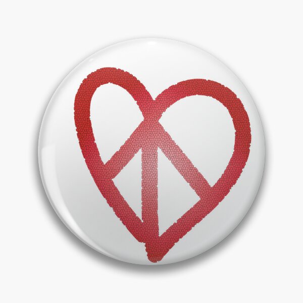 Item preview, Peace&Love Red Heart Mosaico designed and sold by Sshara.
