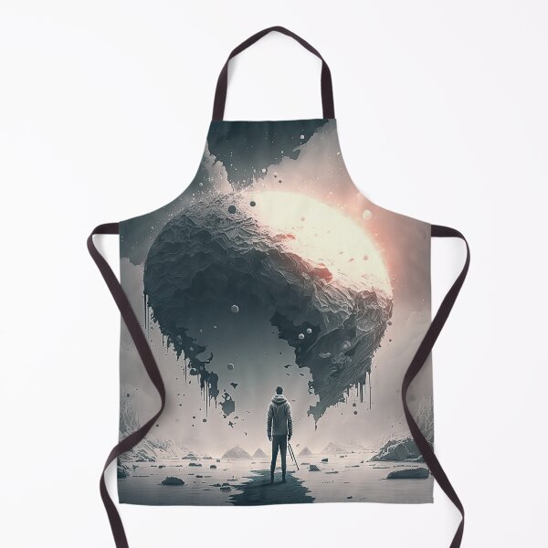 Item preview, Strange planet with man and a moon designed and sold by mrlongfield.