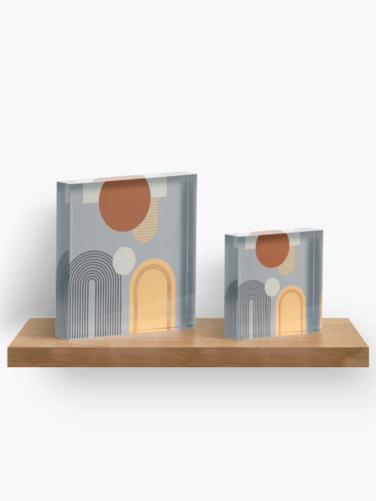 Thumbnail 3 of 5, Acrylic Block, Abstract Neutral Pattern designed and sold by RagWeasel.