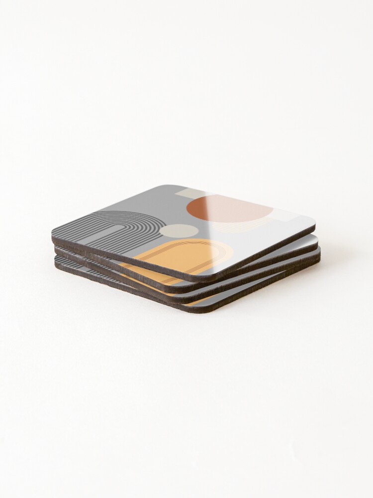 Thumbnail 4 of 5, Coasters (Set of 4), Abstract Neutral Pattern designed and sold by RagWeasel.