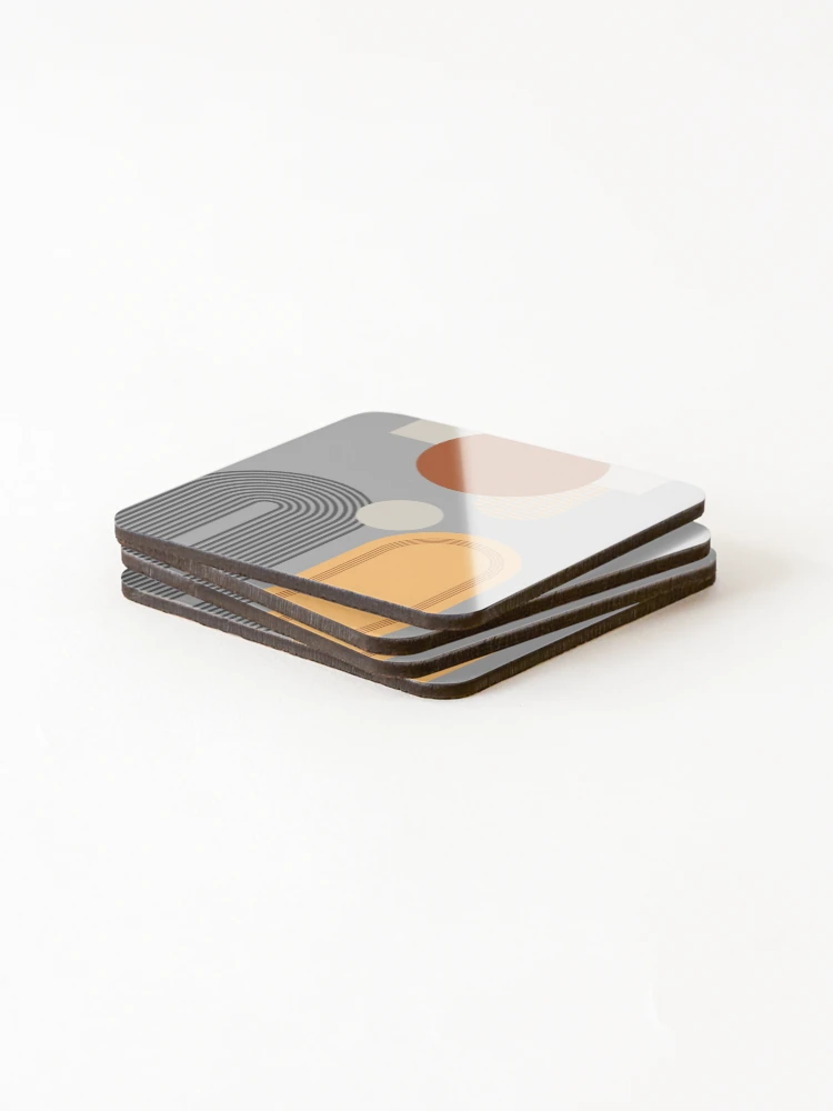 Thumbnail 4 of 5, Coasters (Set of 4), Abstract Neutral Pattern designed and sold by RagWeasel.