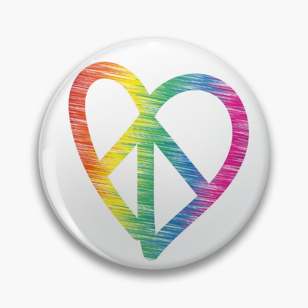 Item preview, Peace&Love Heart Line Rainbow designed and sold by Sshara.