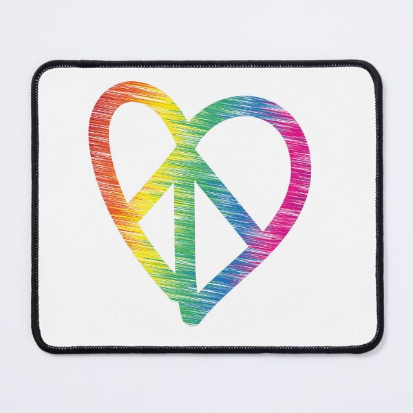 Item preview, Peace&Love Heart Line Rainbow designed and sold by Sshara.