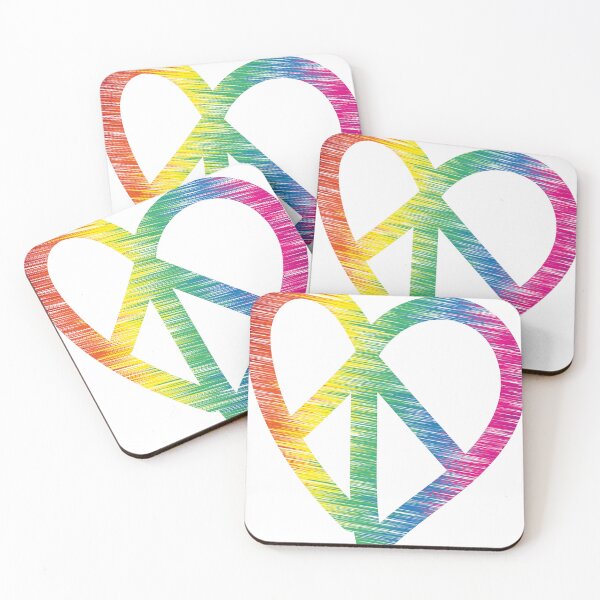 Item preview, Peace&Love Heart Line Rainbow designed and sold by Sshara.