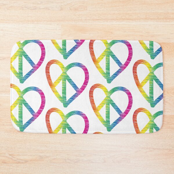 Item preview, Peace&Love Heart Line Rainbow designed and sold by Sshara.