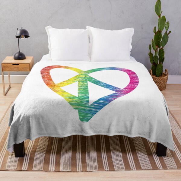 Item preview, Peace&Love Heart Line Rainbow designed and sold by Sshara.