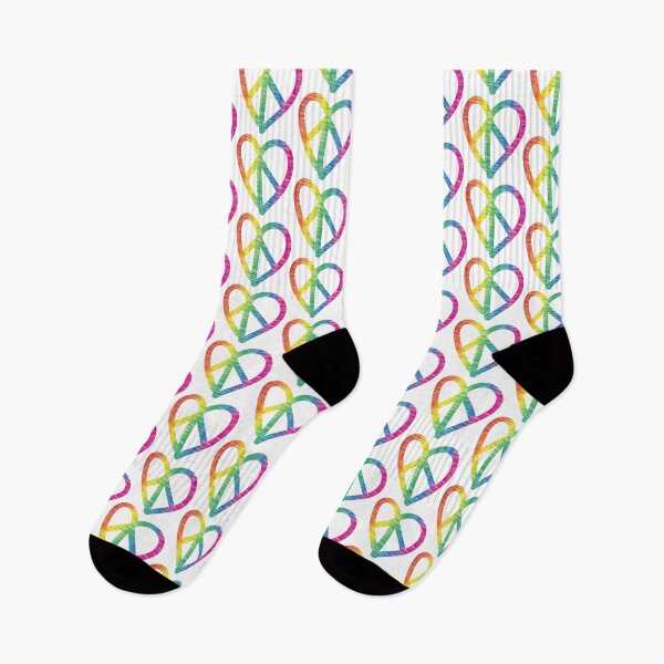 Item preview, Peace&Love Heart Line Rainbow designed and sold by Sshara.