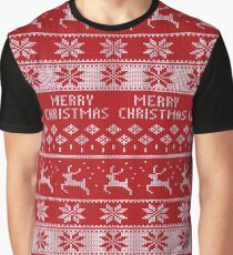 Knitted Christmas sweater pattern Graphic T-Shirt