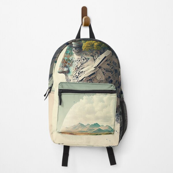 Item preview, Weird bizarre art with a face and landscape designed and sold by mrlongfield.