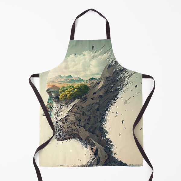 Item preview, Weird bizarre art with a face and landscape designed and sold by mrlongfield.