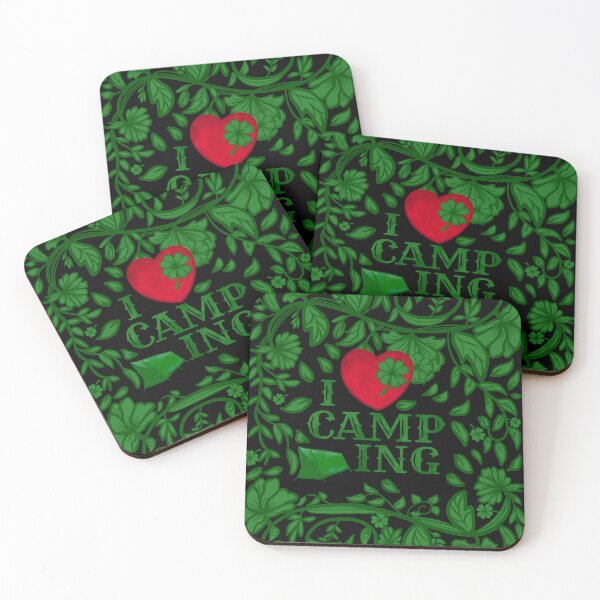 Item preview, I Love Camping Floral Irish Valentine designed and sold by Art of Camping Now.