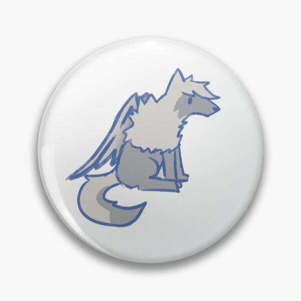 Item preview, Sitting wolf with wings designed and sold by Nightdreammm.
