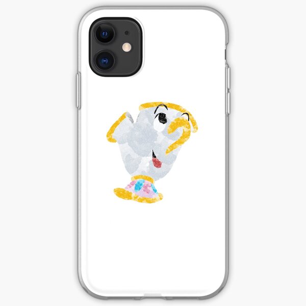 Beauty and The Beast Chip watercolour iPhone Soft Case