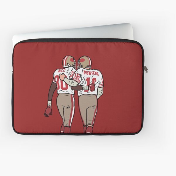 Vista previa del artículo con la obra «Jerry Rice y Joe Montana», diseñado y vendido por RatTrapTees.