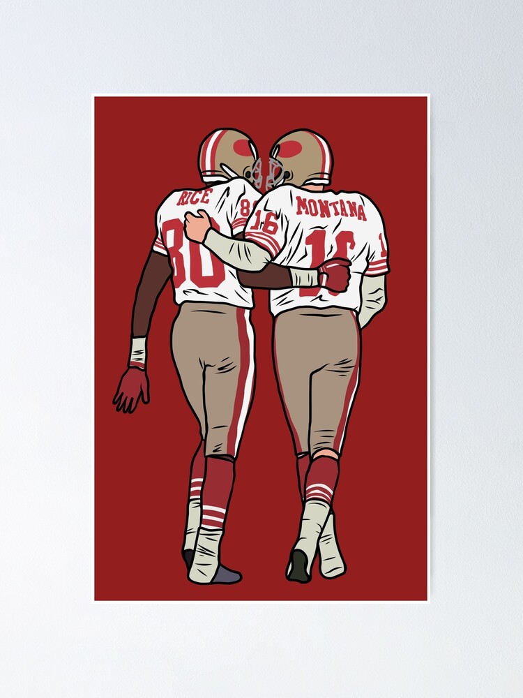 Jerry Rice San Francisco 49ers Football Illustrated Art Poster 