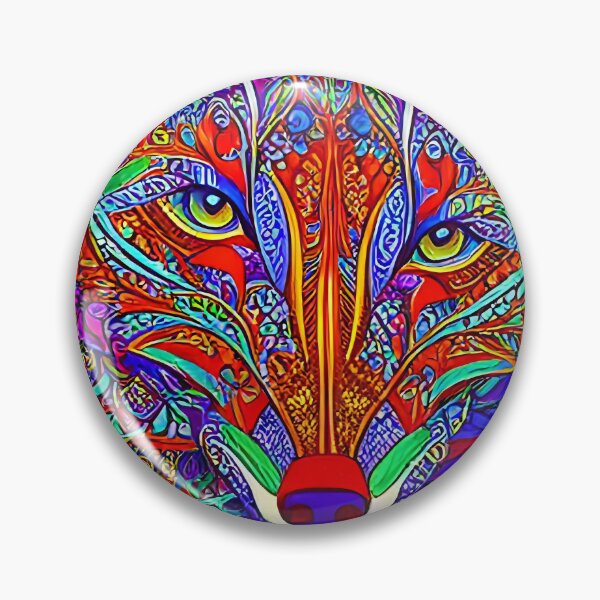 Item preview, Psychedelic Curious Fox designed and sold by FantasyAIArt.