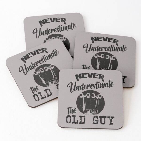 Item preview, Never Underestimate the Old Guy designed and sold by Blended Designs ⭐⭐⭐⭐⭐.