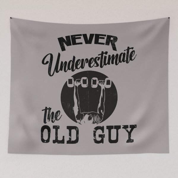 Item preview, Never Underestimate the Old Guy designed and sold by Blended Designs ⭐⭐⭐⭐⭐.