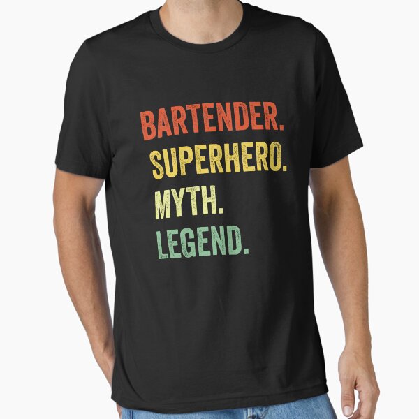 Item preview, Bartender Vintage Dad, Bartender Gifts, Bartender Gifts, Bartender Dad Myth Legend Shirt, Fathers Day Bartender Gifts designed and sold by Dogs Geeky⭐⭐⭐⭐⭐.
