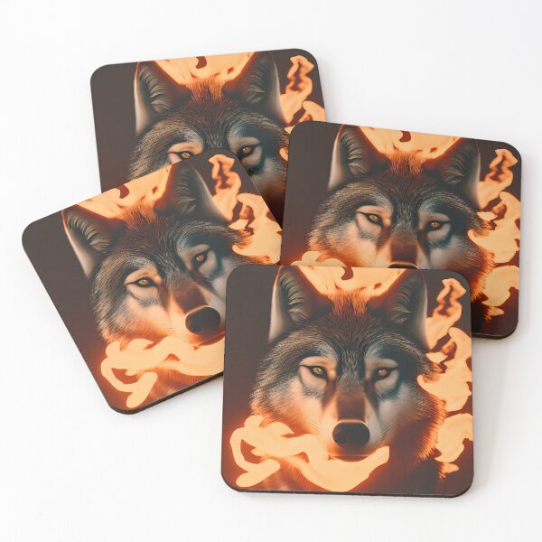 Item preview, Fiery Wolf designed and sold by Kuriofy.