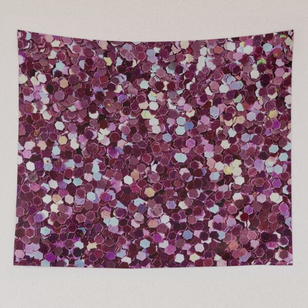 Item preview, Confeti grande hexagonal de lentejuelas púrpura rosa oscuro designed and sold by kattakitty.