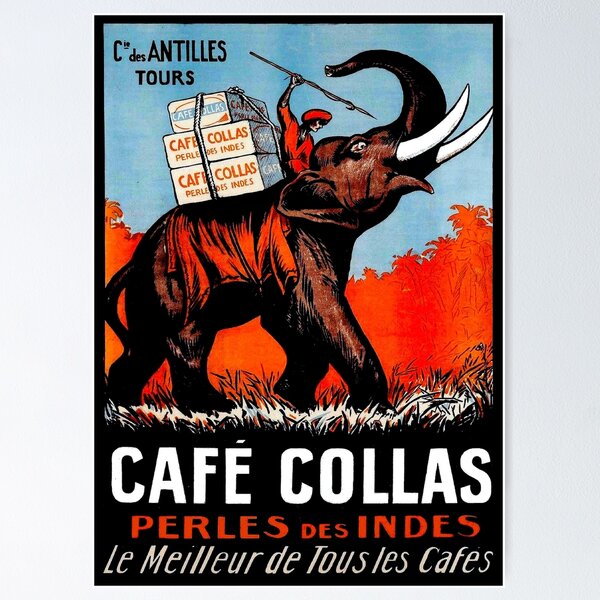 Artikel-Vorschau von CAFE COLLAS: Vintage Coffee 1927 Werbedruck, designt und verkauft von posterbobs.