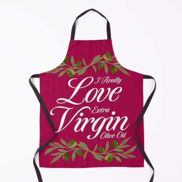 Item preview, I Really Love Extra Virgin Olive Oil - Cursive Script White designed and sold by Reconocer.