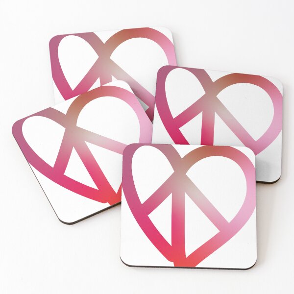 Item preview, Peace&Love Heart Sfumatura Red Fuxia designed and sold by Sshara.
